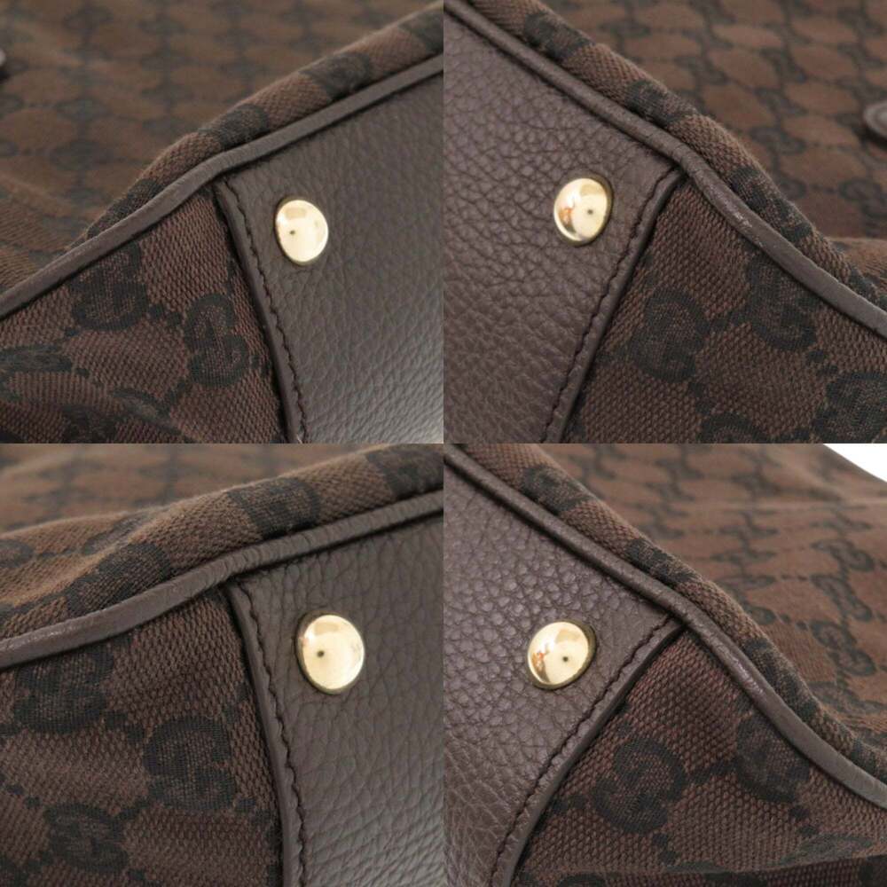 GUCCI Authentic Brown Canvas Tote Bag - Picture 3 of 8
